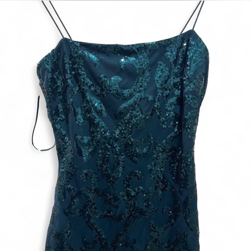 Green Windsor Sequin Spaghetti Strap Dress